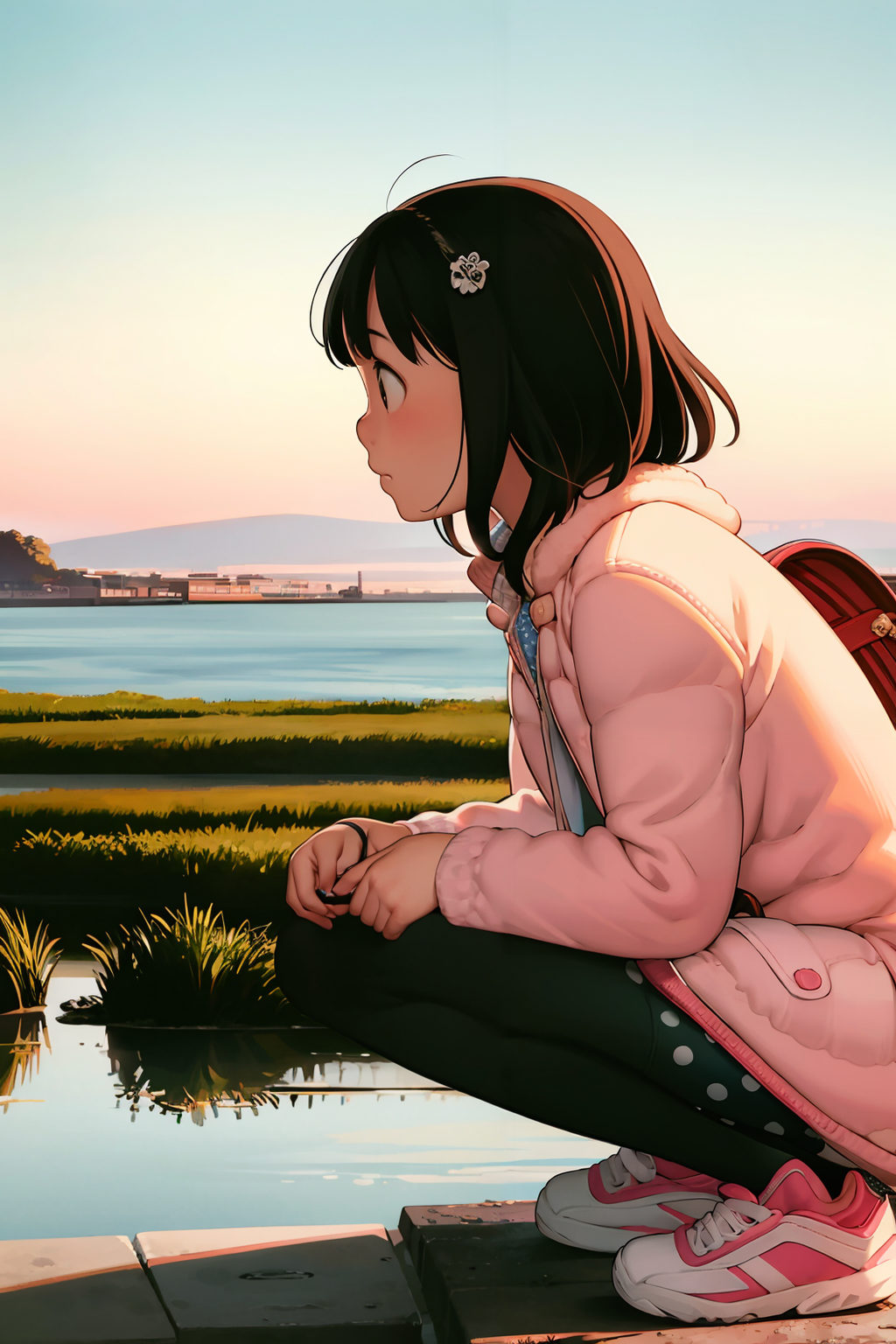 00787-3711118842.0-masterpiece, best quality,_lora_comiclo_1_,1girl, solo, squatting, skirt, pantyhose, black hair, bag, backpack, sunset, shoes, b.png